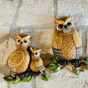 Vintage‎ Owl Family Wall Plaques